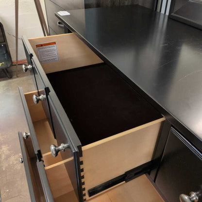 Folio 21 Black 7 Drawer Dresser w/Vanity & Smooth close C CABINETS