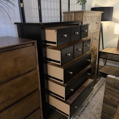 Folio 21 Black 5 Drawer Chest w/Smooth close C CABINETS