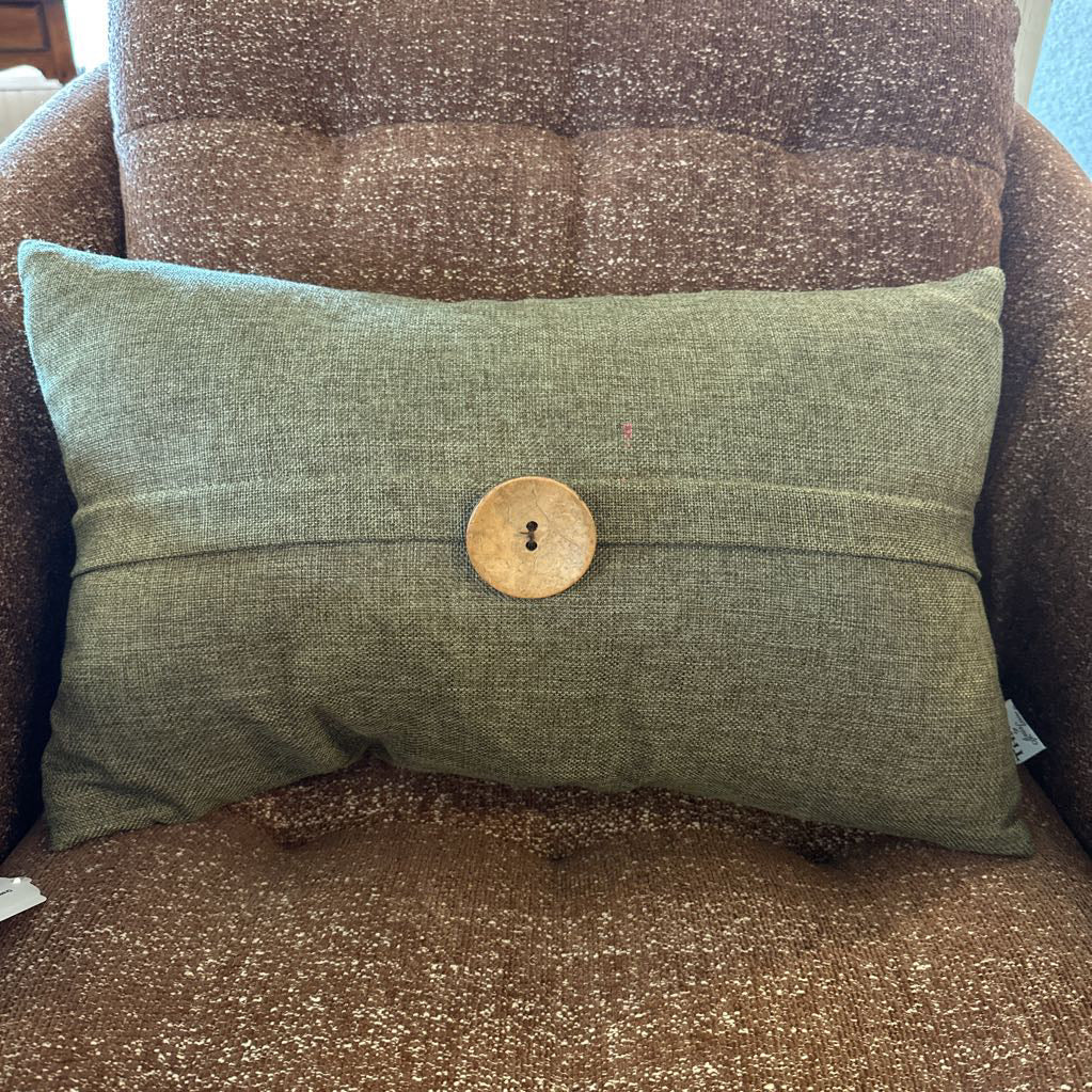 Green Linen Throw Pillow U PILLOWS