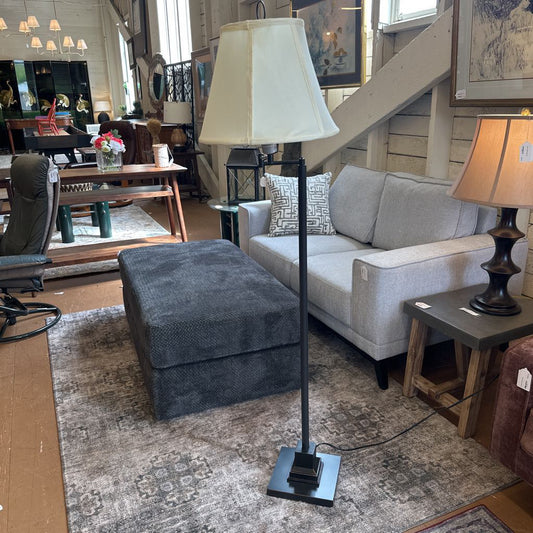 Contemporary Black Floor Lamp w/adjustable arm LAMPS