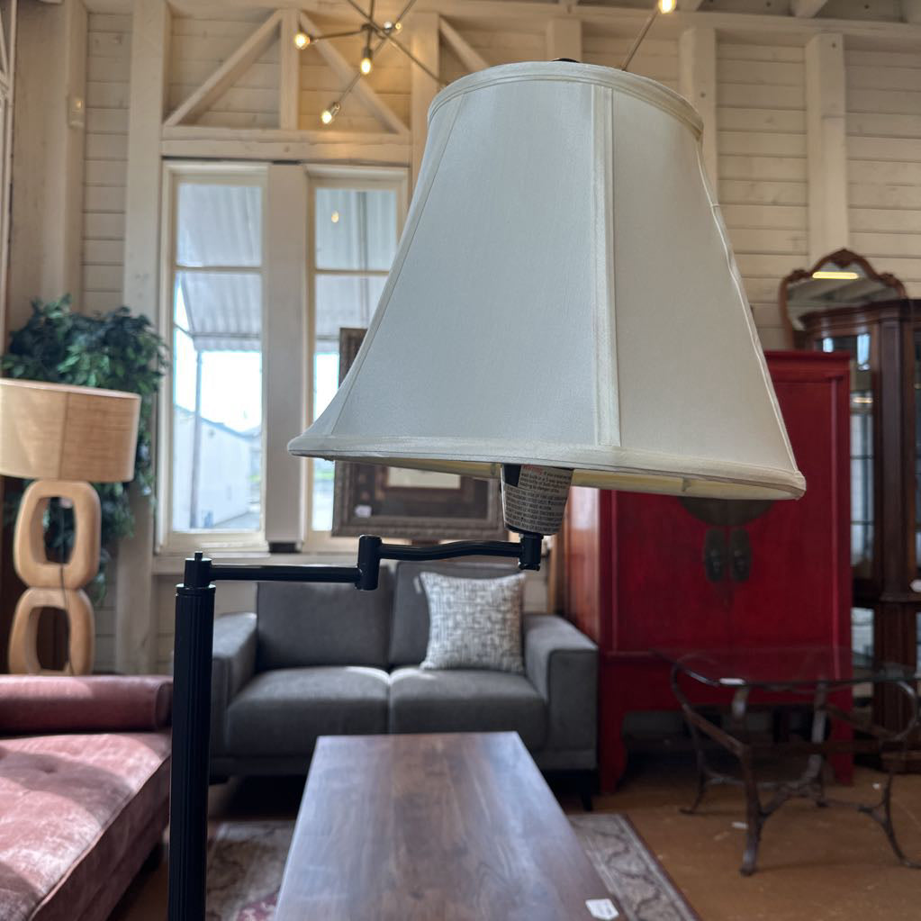 Contemporary Black Floor Lamp w/adjustable arm LAMPS