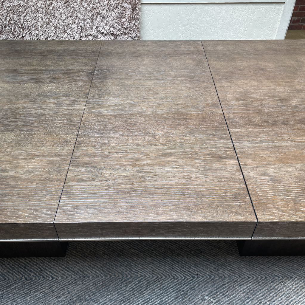 Bernhardt Dark Wood Column Leg Expanding Dining Table C DINING TABLES