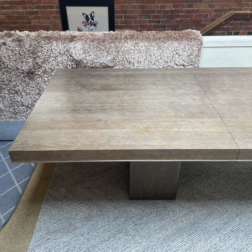 Bernhardt Dark Wood Column Leg Expanding Dining Table C DINING TABLES