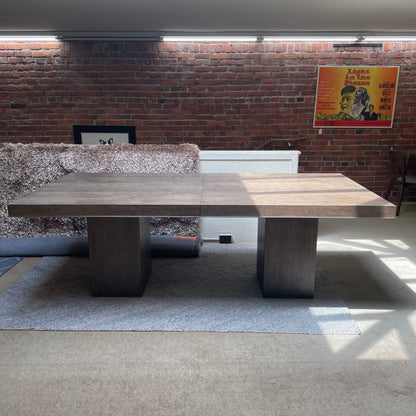 Bernhardt Dark Wood Column Leg Expanding Dining Table C DINING TABLES