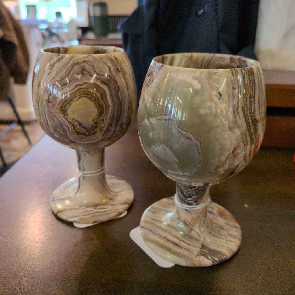 Set Of 2 Marble Goblets SMALLS