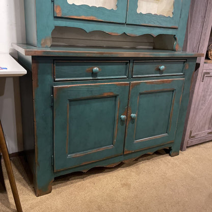 Thomasville Teal 2 Piece Hutch C CABINETS