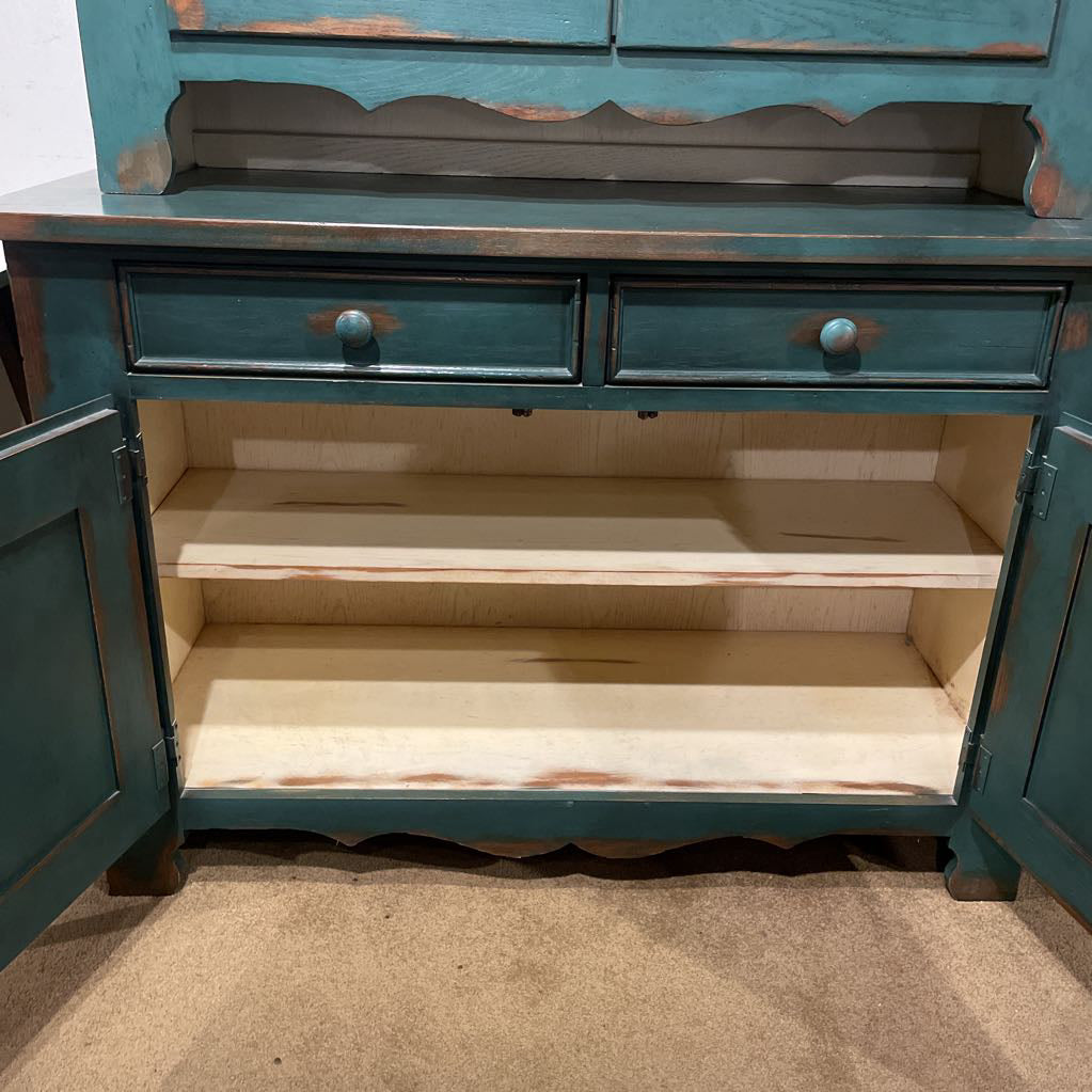 Thomasville Teal 2 Piece Hutch C CABINETS