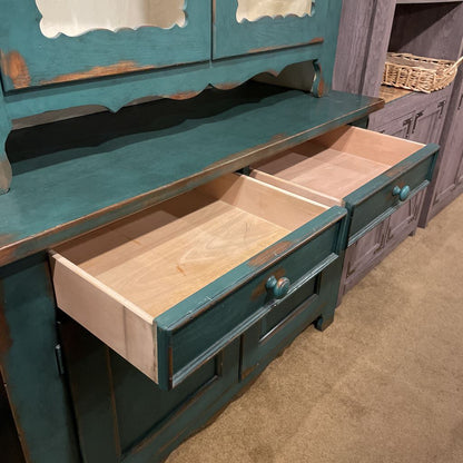 Thomasville Teal 2 Piece Hutch C CABINETS