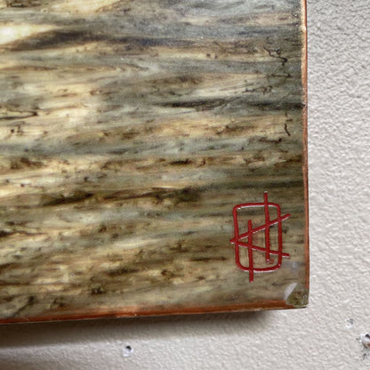 "Intuition" by Kathy Hastings Encaustic on Wood Pond Scene