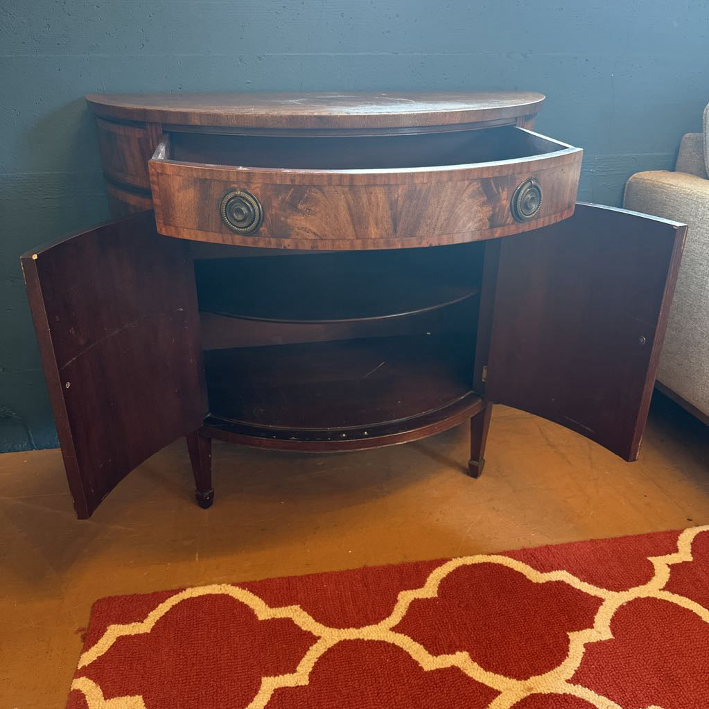 Federal Style Mahogany Demilune Console C CONSOLE TABLES