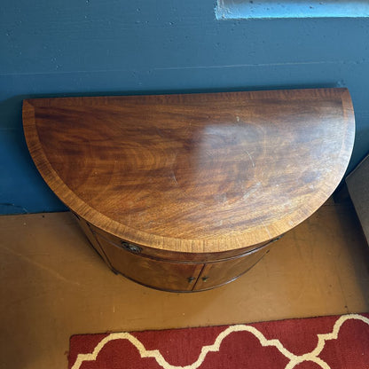 Federal Style Mahogany Demilune Console C CONSOLE TABLES