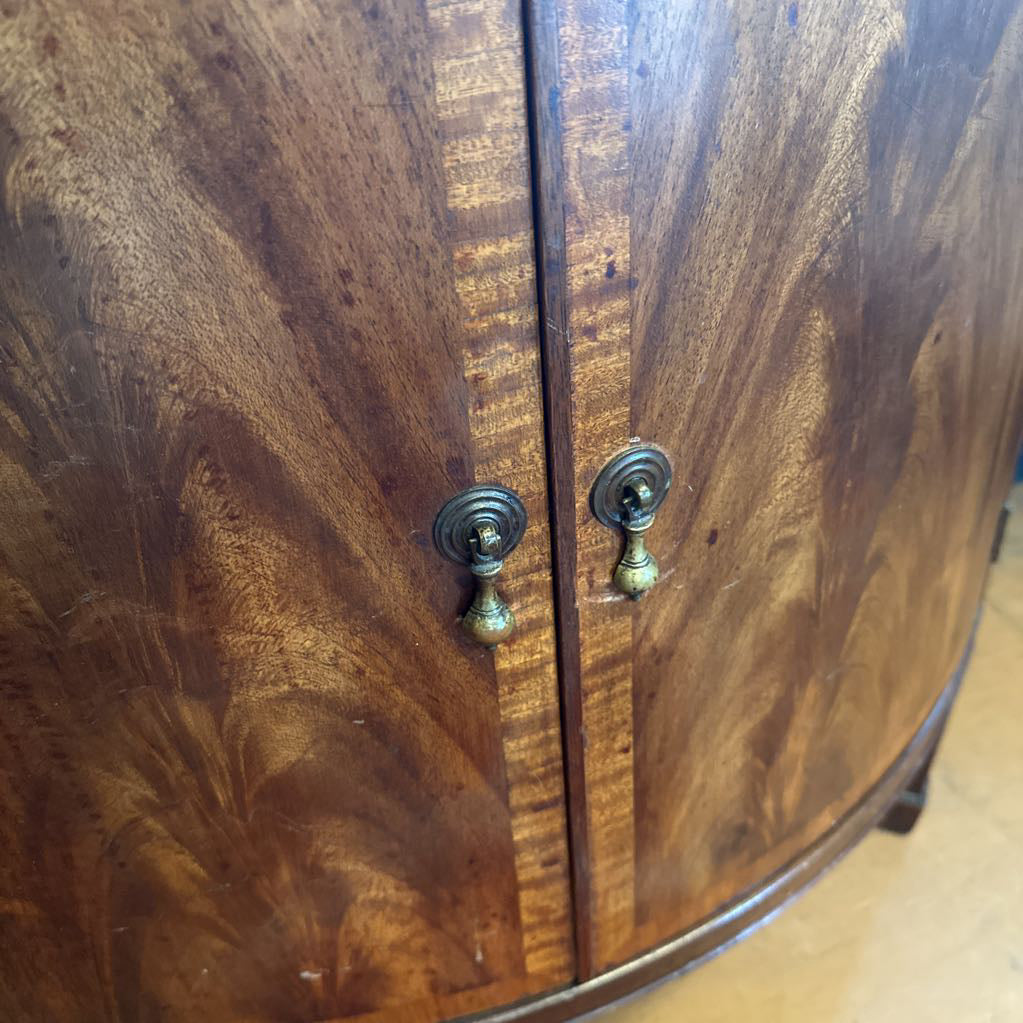 Federal Style Mahogany Demilune Console C CONSOLE TABLES