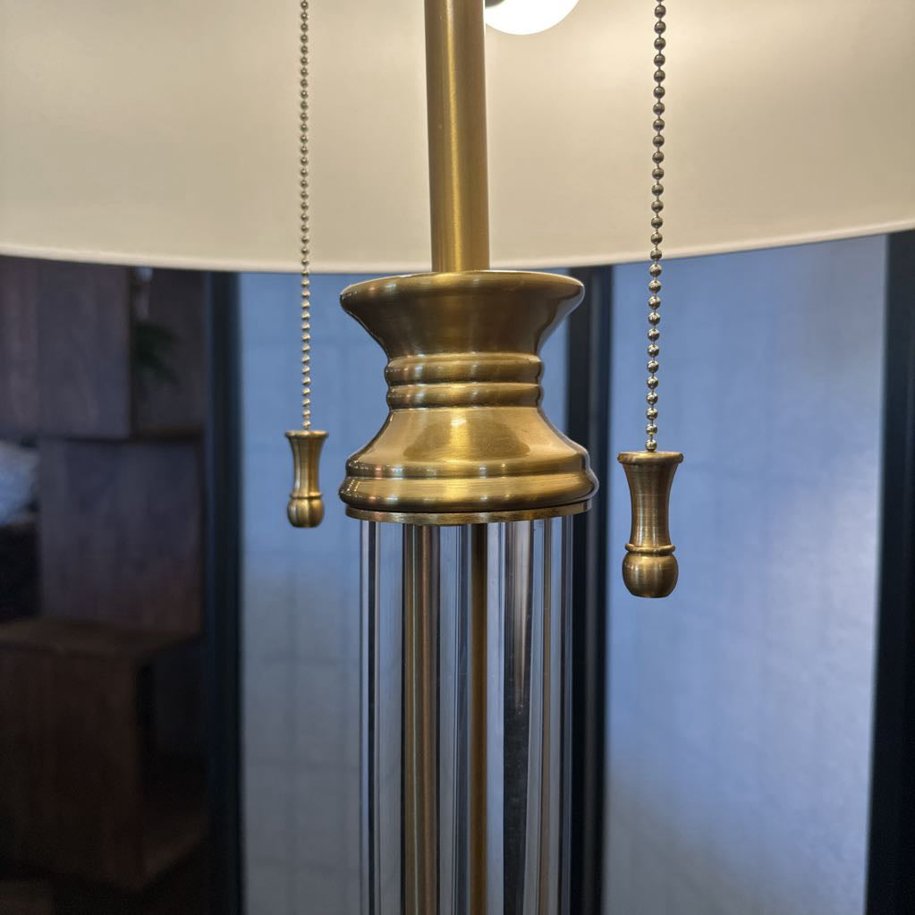 Brass Lamp W/ Clear Stem LAMPS