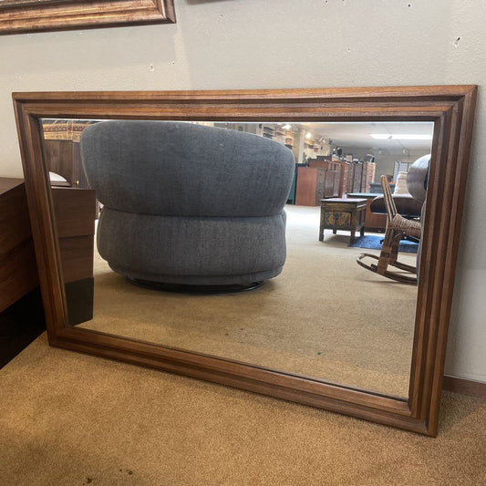 Double Ridged Wooden Frame Wall Mirror C MIRRORS