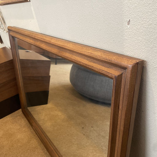 Double Ridged Wooden Frame Wall Mirror C MIRRORS