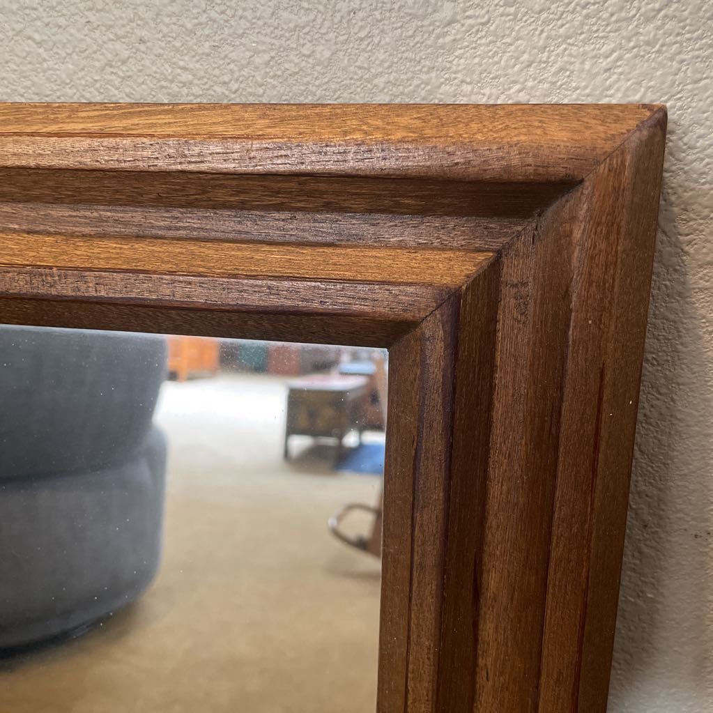 Double Ridged Wooden Frame Wall Mirror C MIRRORS