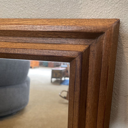 Double Ridged Wooden Frame Wall Mirror C MIRRORS