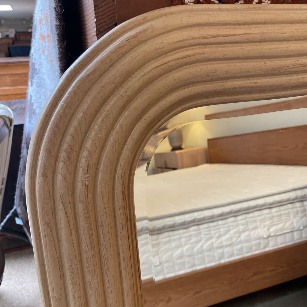 Large Beveled & Carved Tan Mirror C MIRRORS