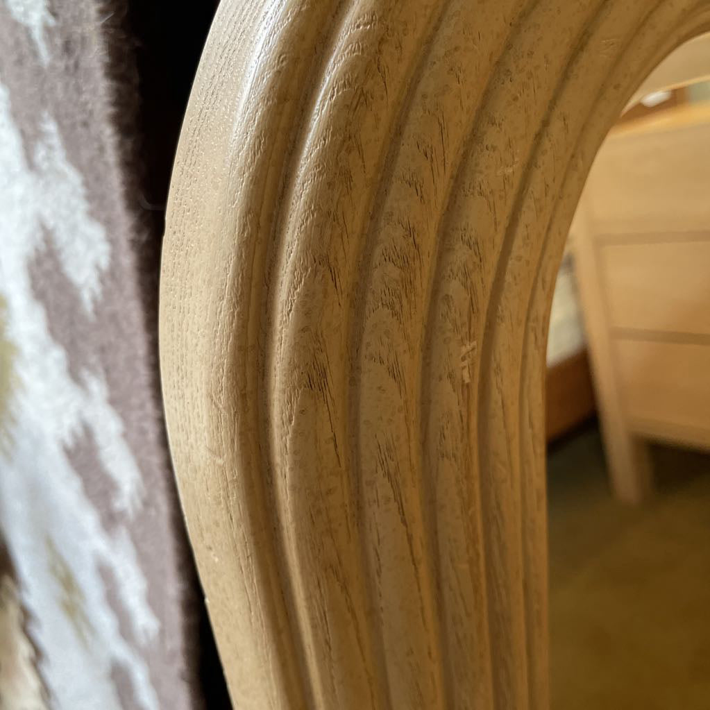 Large Beveled & Carved Tan Mirror C MIRRORS