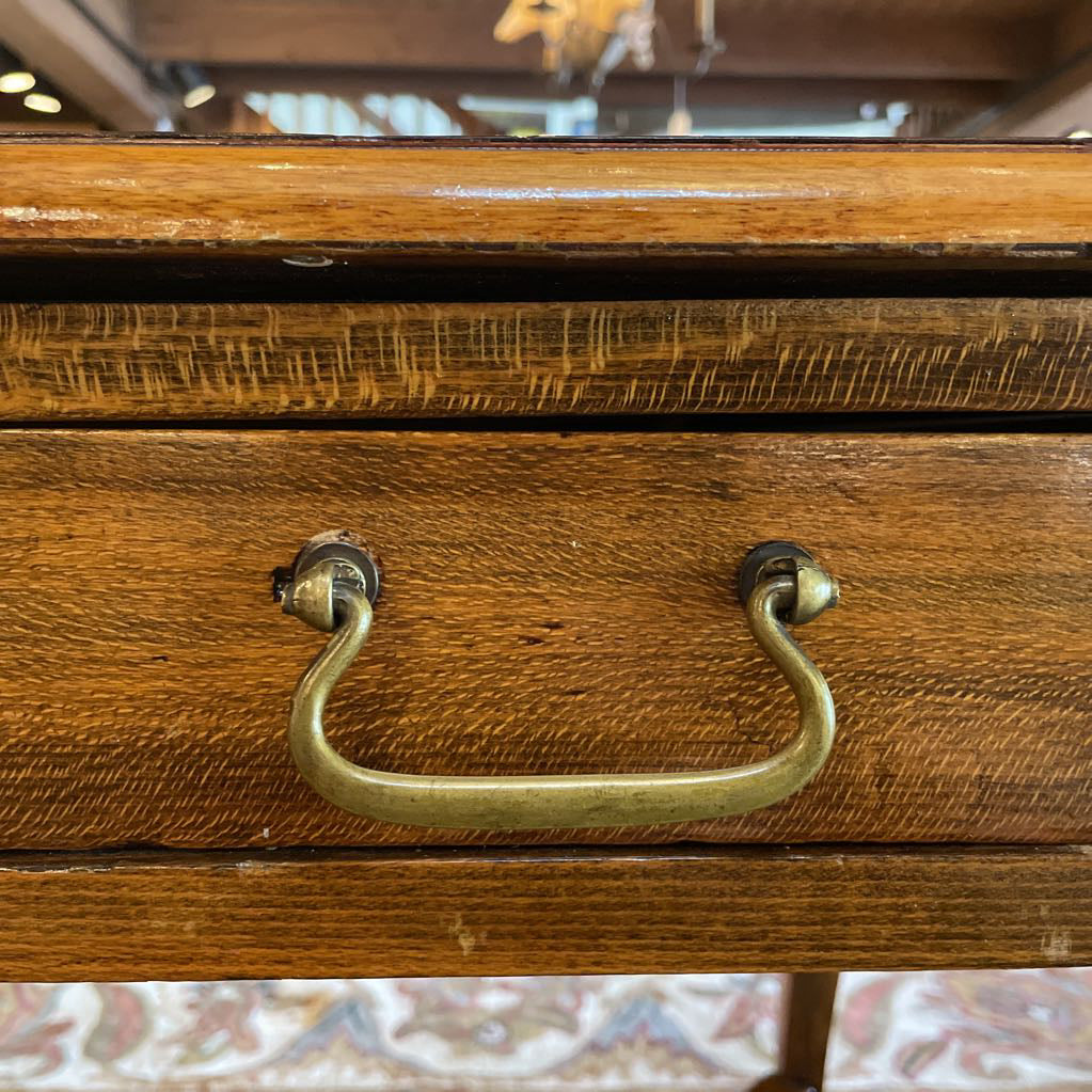 Cabriole Leg Brass Hardware Large Wooden Entry Table C CONSOLE TABLES