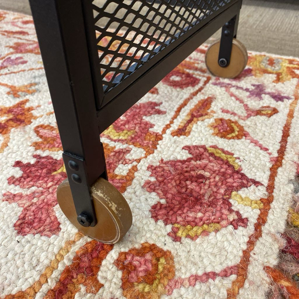 Metal Mesh Rolling Desk (AS IS) C DESKS