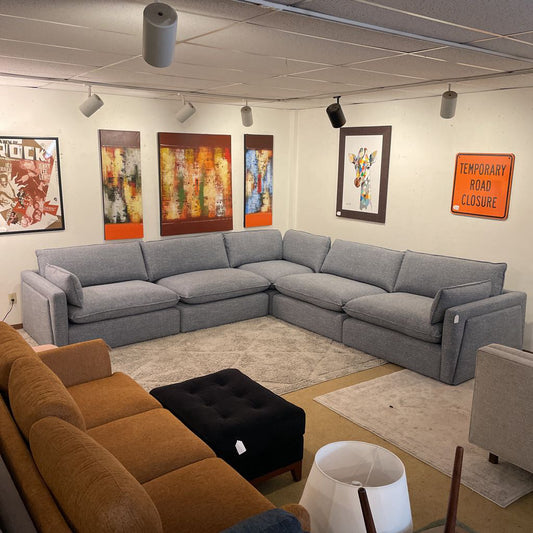Calais Azure Modular Sectional U SECTIONALS CORNER
