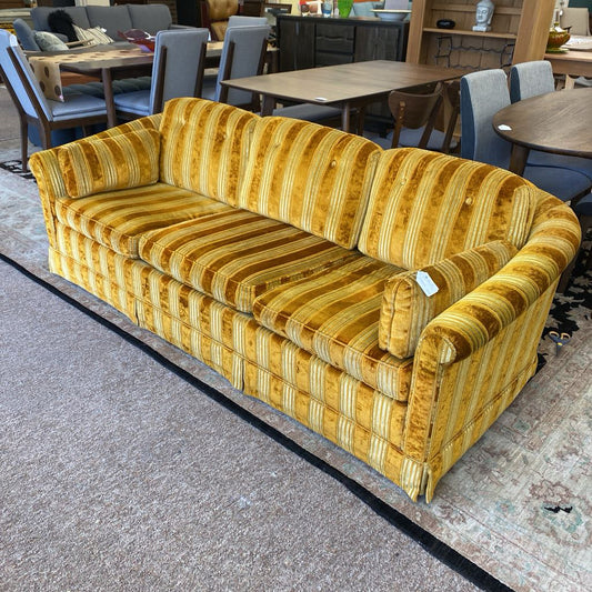 Funky 70's Skirted Gold Stripe Sofa U SOFAS