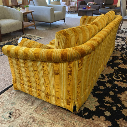 Funky 70's Skirted Gold Stripe Sofa U SOFAS