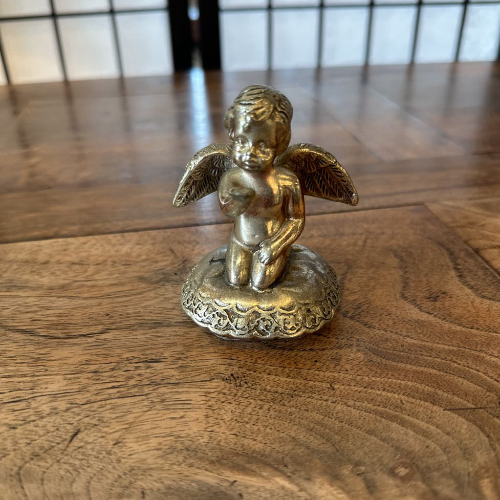 Vintage Silver Plated Cherub Angel Figurine SMALLS