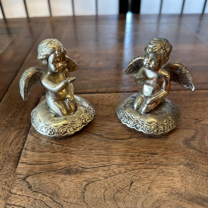 Vintage Silver Plated Cherub Angel Figurine SMALLS