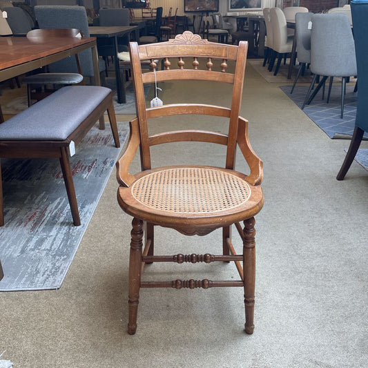 Victorian Style Rattan Seat Chair C DINING CHAIRS