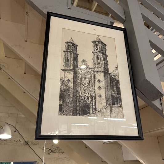 Large Architectural Lithograph ART