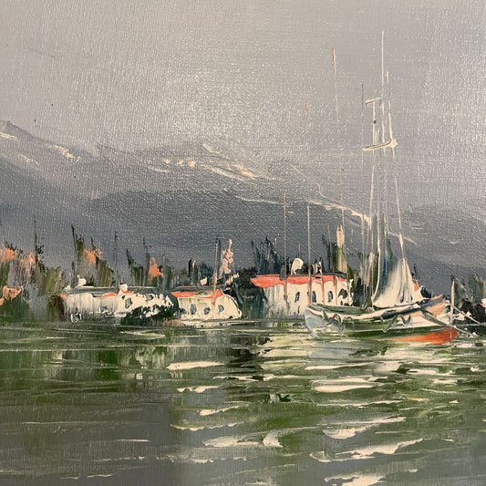 B. Wilder Wide Sailboat Seascape Painting ART
