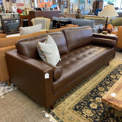 Malmo Mocha Leather Sofa U SOFAS