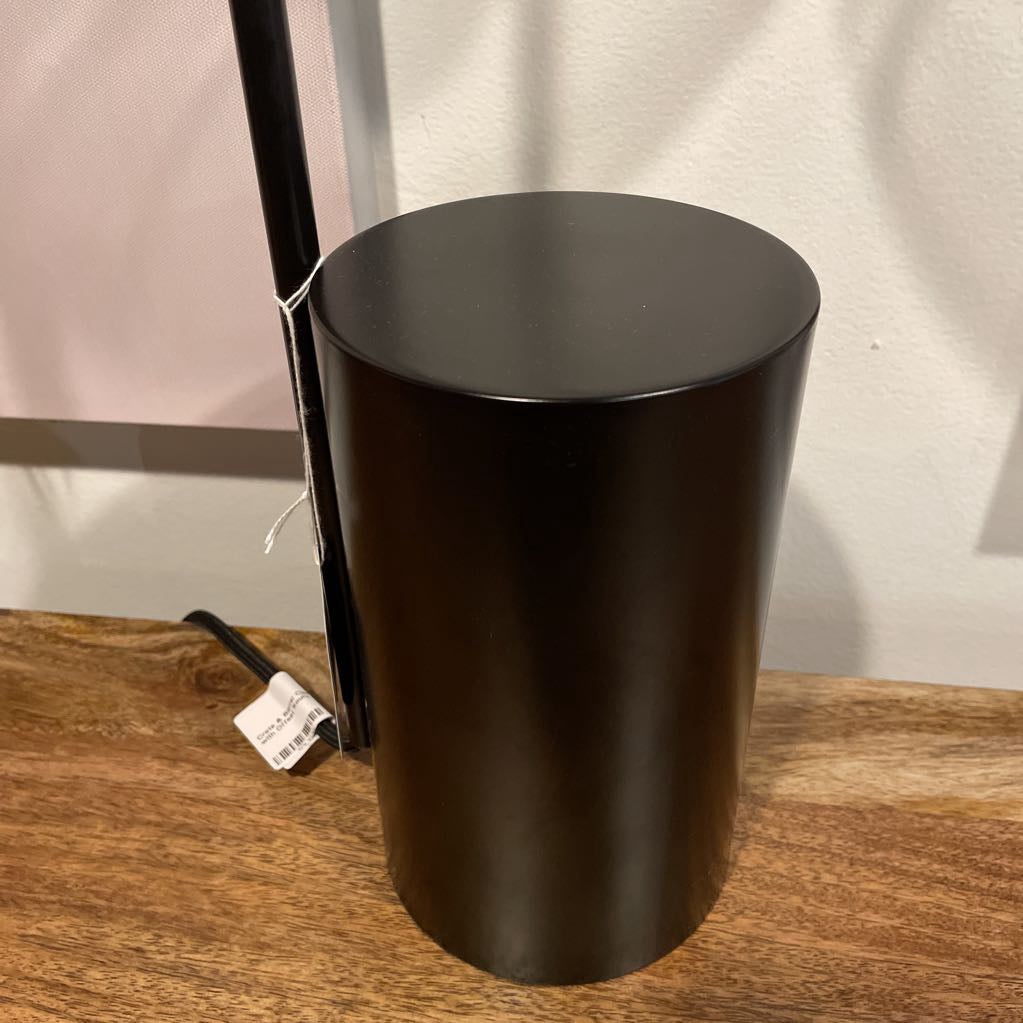 Crate & Barrel Clear Globe Lamp with Offset Round Black Base LAMPS