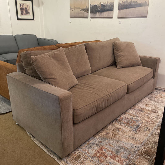 R&B Tan Fabric 2 Seat Sofa w/ Pillows U SOFAS
