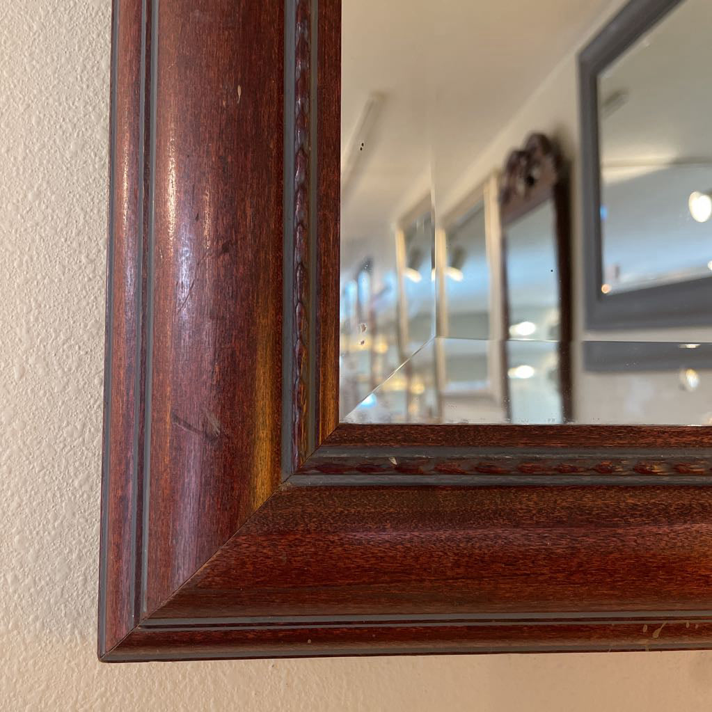 Rectangular Wood Framed Beveled Mirror C MIRRORS