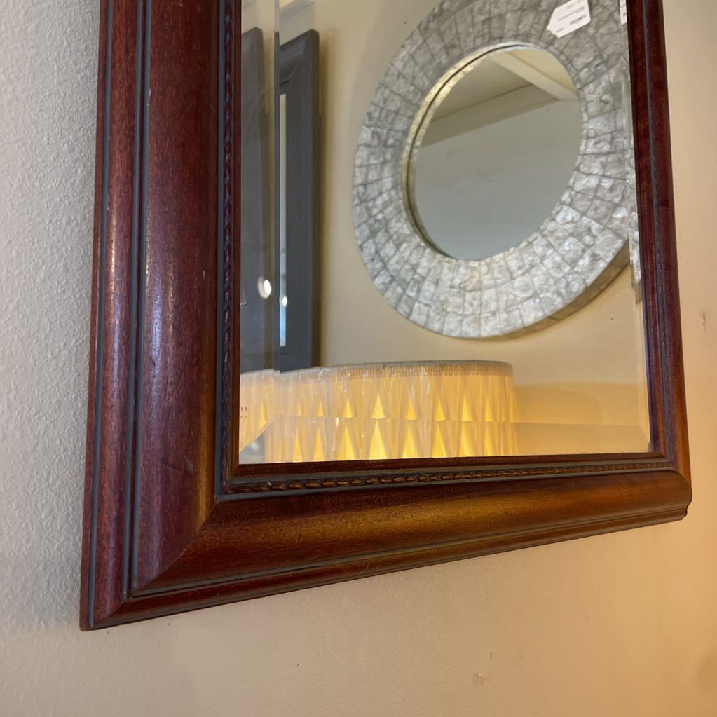 Rectangular Wood Framed Beveled Mirror C MIRRORS