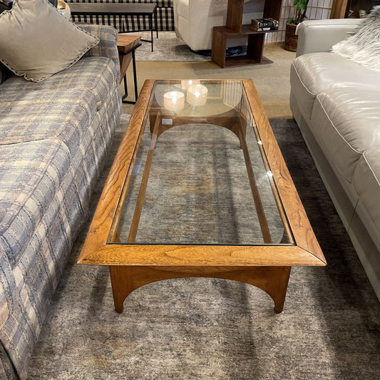 Lane MCM Glass Top Coffee Table C COFFEE TABLES