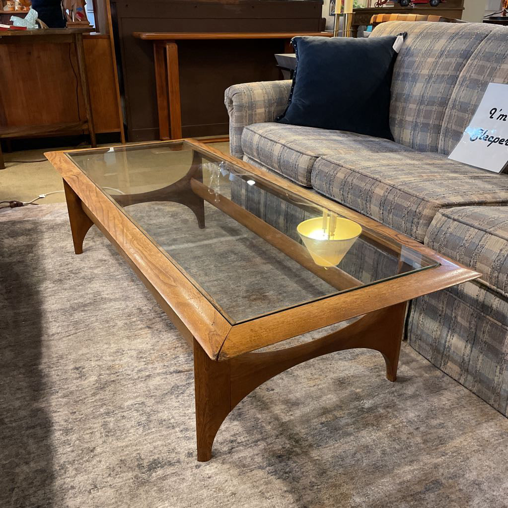 Lane MCM Glass Top Coffee Table C COFFEE TABLES