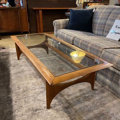 Lane MCM Glass Top Coffee Table C COFFEE TABLES