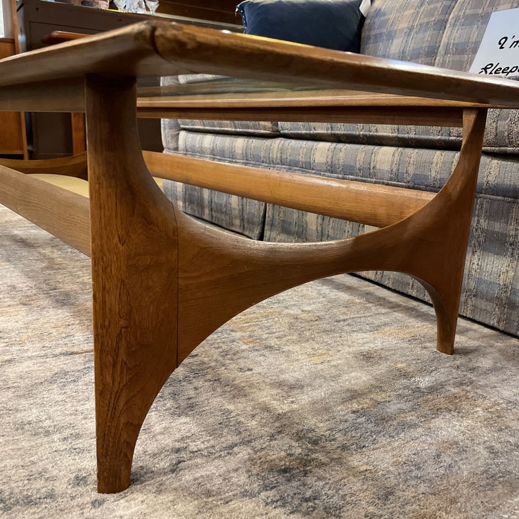 Lane MCM Glass Top Coffee Table C COFFEE TABLES