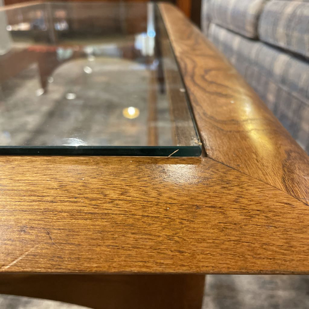 Lane MCM Glass Top Coffee Table C COFFEE TABLES