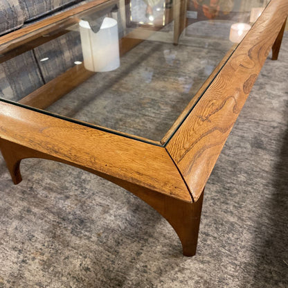 Lane MCM Glass Top Coffee Table C COFFEE TABLES