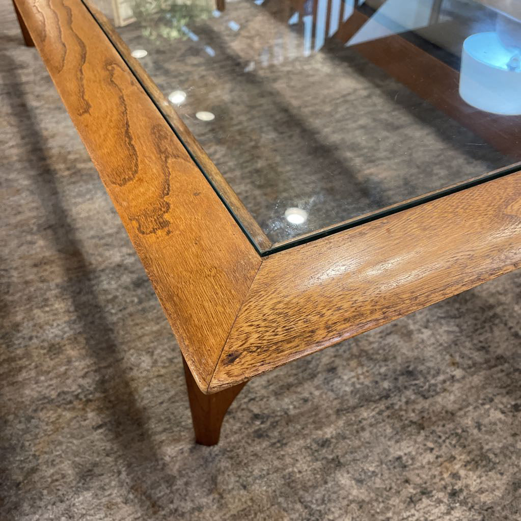 Lane MCM Glass Top Coffee Table C COFFEE TABLES