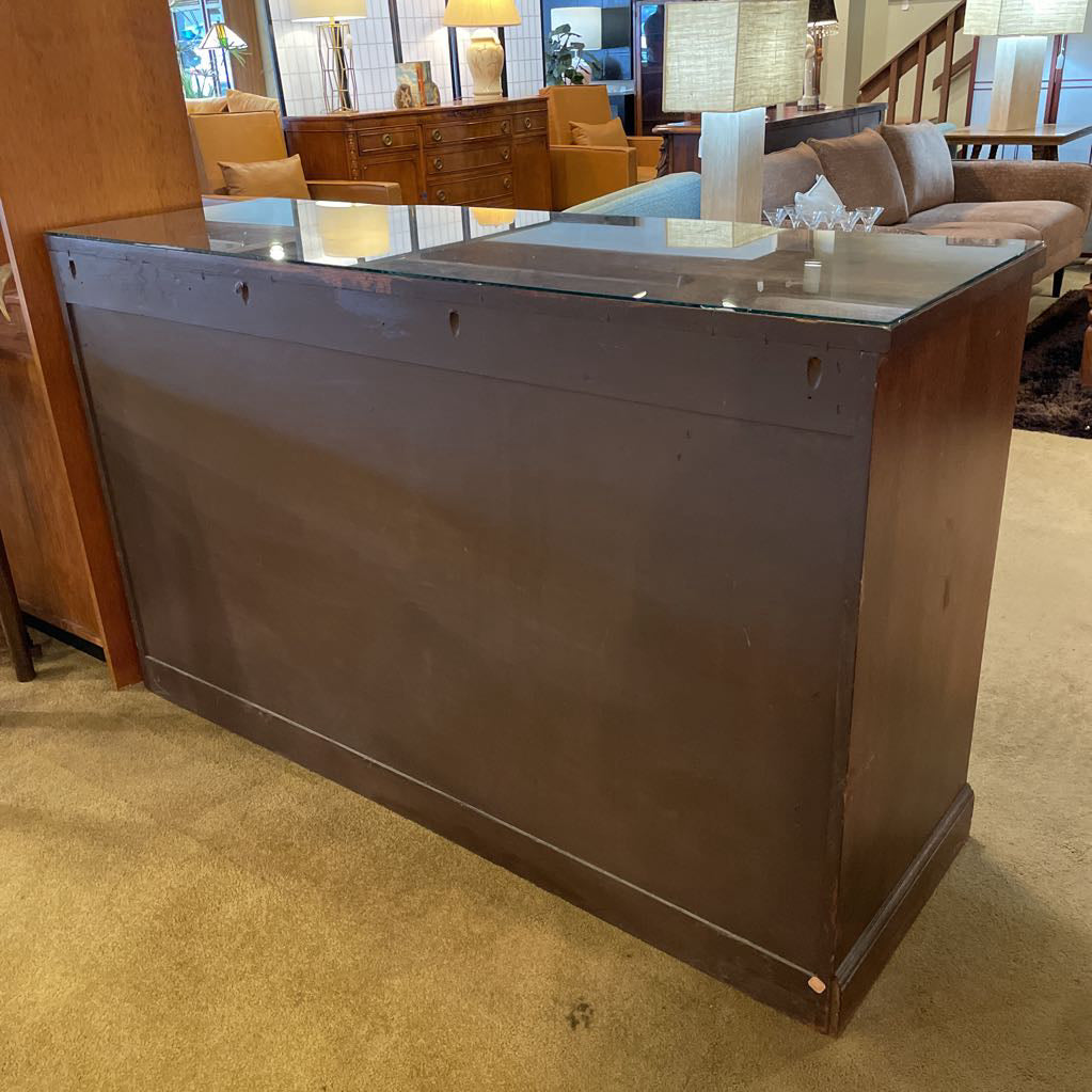 French Fine Furniture Traditional Buffet with Glass Top(61x20x38) C CONSOLE TABLES