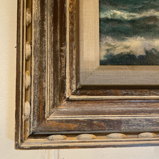 Sailing Ship Painting in Rustic Frame ART