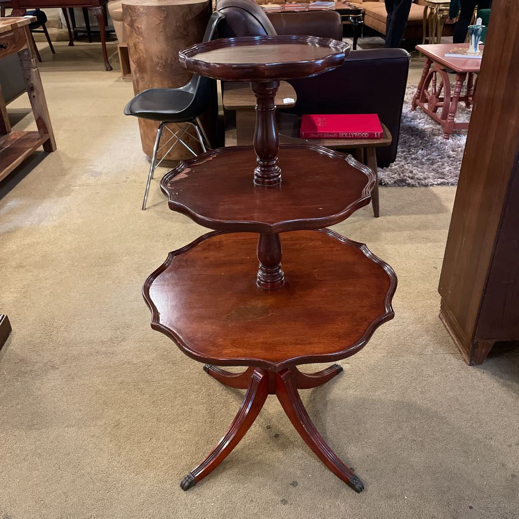 3 Tier Mahogany Side Table