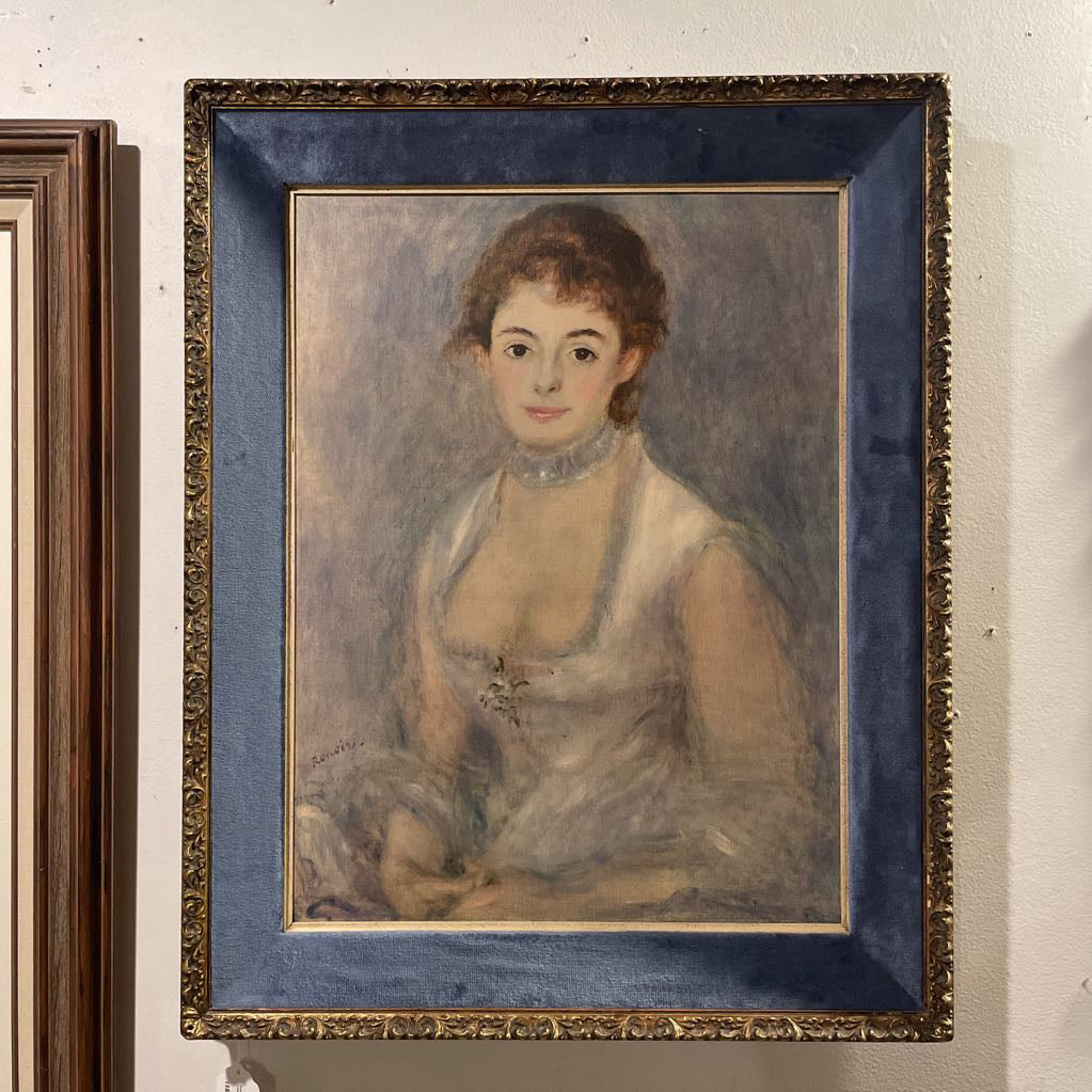 Renoir "Madame Henriot" in Blue Velvet Frame