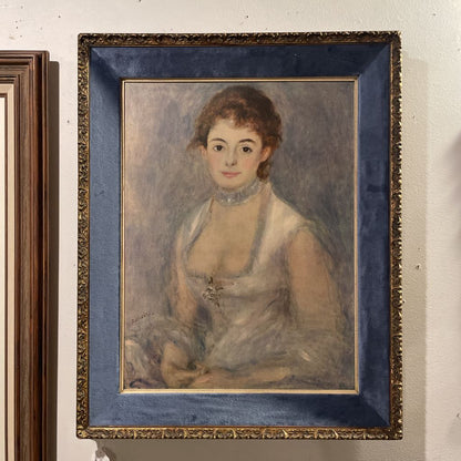 Renoir "Madame Henriot" in Blue Velvet Frame